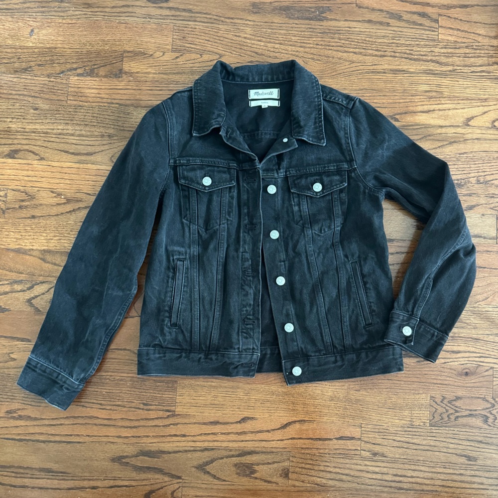 Like New Madewell Black Denim Jacket